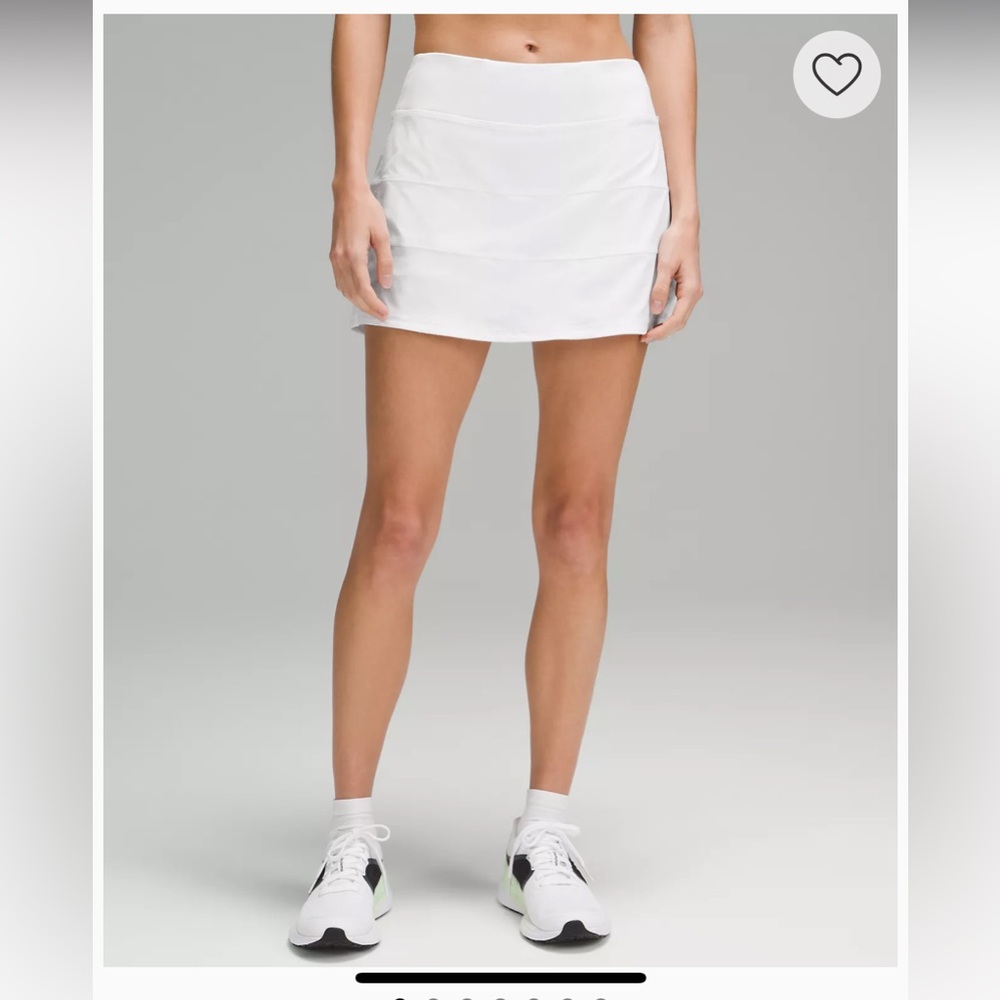 Lululemon Pace Rival skirt, white, size 6 Tall